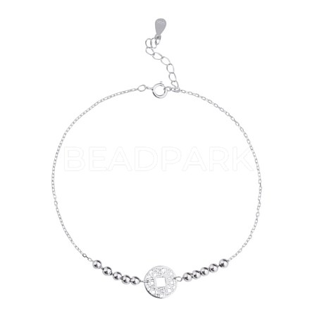 925 Thai Sterling Silver Anklets AJEW-BB60873-A-1