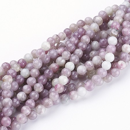 Natural Lilac Jade Beads Strands X-GSR6mmC168-1