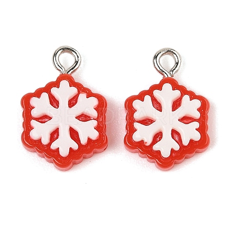 Christmas Theme Opaque Resin Pendants RESI-S08-02B-1