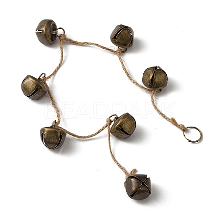 Iron Bell Pendant Decorations HJEW-JM02222-02-1