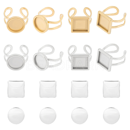 DIY Blank Dome Ring Making Finding Kit DIY-UN0003-98A-1