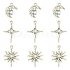 15Pcs 3 Styles Alloy & Resin Pendants FIND-YW0011-15P-1