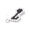Glass Seed Beaded Musical Note Pendants PALLOY-MZ01050-4