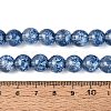 Transparent Half Spray Painted Glass Beads Strands GLAA-Q110-02A-04-4