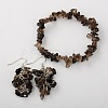 Gemstone Jewelry Sets: Earrings & Bracelets SJEW-JS00707-05-1