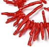 Opaque Acrylic Imitation Coral Beads Strands X-SACR-P033-01A-06-2