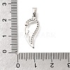 Brass Clear Cubic Zirconia Pendants KK-B187-08P-3