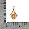 Brass Micro Pave Cubic Zirconia Pendants X-KK-E795-22KCG-01-3