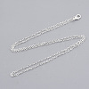Brass Cable Chains Necklace Making MAK-N029-01S-2