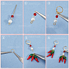 DIY Lampwork & Acrylic Vegetables and Fruits Leverback Earrings Making Kits DIY-SC0026-29-6