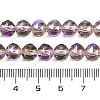 Transparent Electroplate Glass Beads Strands EGLA-N002-34C-C28-3