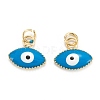 Brass Enamel Pendants KK-M220-03G-I-1