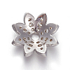 Brass Micro Pave Cubic Zirconia Bead Caps ZIRC-E158-12P-2