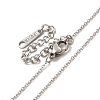 304 Stainless Steel Cable Chain Necklace for Women NJEW-G097-11P-2