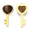 Natural Tiger Eye Gemstone Pendants G-N326-158-08-2