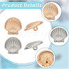40Pcs 2 Colors 1-Hole Alloy Shank Buttons BUTT-CY0001-28B-6