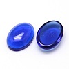 K9 Glass Cabochons Oval Flat Back Cabochons X-GGLA-L002D-05-1