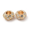 Rack Plating Alloy Rhinestone European Beads PALLOY-P289-34G-2