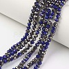 Electroplate Opaque Glass Beads Strands EGLA-A034-P4mm-P02-1