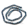 Electroplate Transparent Glass Beads Strands GLAA-C029-02A-01-2