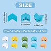 50pcs 5 colors Spray Painted Alloy Multi-Strand Links FIND-CN0001-13-2