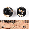 Handmade Gold & Silver Foil Glass Beads FOIL-N030-03A-01A-4