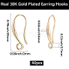 40Pcs Brass Earring Hooks KK-BBC0021-73-2