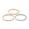 3Pcs 3 Color Ion Plating(IP) 304 Stainless Steel 12 Constellations Bangles for Women BJEW-B055-03-1