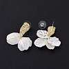 Acrylic Imitation Shell Dangle Earrings EJEW-L281-05LG-3