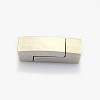 Mixed Styles Glazed or Matte Rectangle 304 Stainless Steel Magnetic Necklace Clasps STAS-I011-17B-2