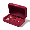 Rectangle Iron Covered with Velvet Jewelry Set Storage Boxes CON-K002-07A-3