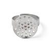 Non-Tarnish 304 Stainless Steel Sieve Ring Settings STAS-K278-06A-P-2