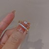 2Pcs Alloy with Rhinestone Cuff Rings FS-WGCB7EB-01-1