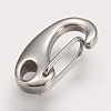 Tarnish Resistant 304 Stainless Steel Push Gate Snap Keychain Clasp Findings STAS-P170-07P-1