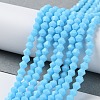 Opaque Solid Color Imitation Jade Glass Beads Strands EGLA-A039-P4mm-D12-4