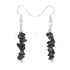 Natural Obsidian Chips Beaded Jewelry Set SJEW-JS01232-01-6