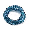 Electroplate Transparent Glass Beads Strands EGLA-B011-08A-HR01-2