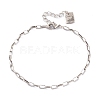 Brass Paperclip Chain Bracelets BJEW-H537-06AS-1