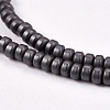 Matte Style Frosted Non-magnetic Synthetic Hematite Beads Strands X-G-M007-78-3