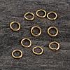 Real 18K Gold Plated Sterling Silver Open Jump Rings STER-H135-0.8x6mm-G-2