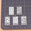 5Pcs 5 Style Tibetan Style Alloy Pendants PW-WG23267-01-2