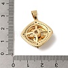 Brass Micro Pave Cubic Zirconia Pendants KK-R162-086B-G-3