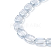 Transparent Electroplate Glass Bead Strands EGLA-P049-02A-PL02-3