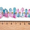 Electroplated Natural Quartz Crystal Beads Strands G-F800-D13-4