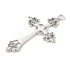 Cross Tibetan Style Alloy Big Pendants X-TIBEP-Q058-04AS-LF-2