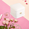 2Pcs PU Leather Ring Gift Boxes LBOX-CL0001-03-5