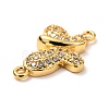 Brass Micro Pave Cubic Zirconia Links Connectors LS-KK-G399-19B-3