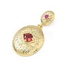Brass Micro Pave Cubic Zirconia Pendants KK-F939-02B-G-2