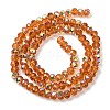Electroplate Transparent Glass Beads Strands EGLA-A046-01B-13-3