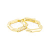 Rack Plating Brass Micro Pave Clear Cubic Zirconia Hoop Earrings for Women EJEW-P278-02G-2